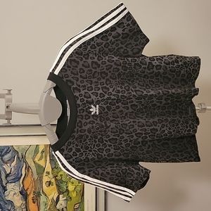 Adidas, Large, Leopard Print, Black